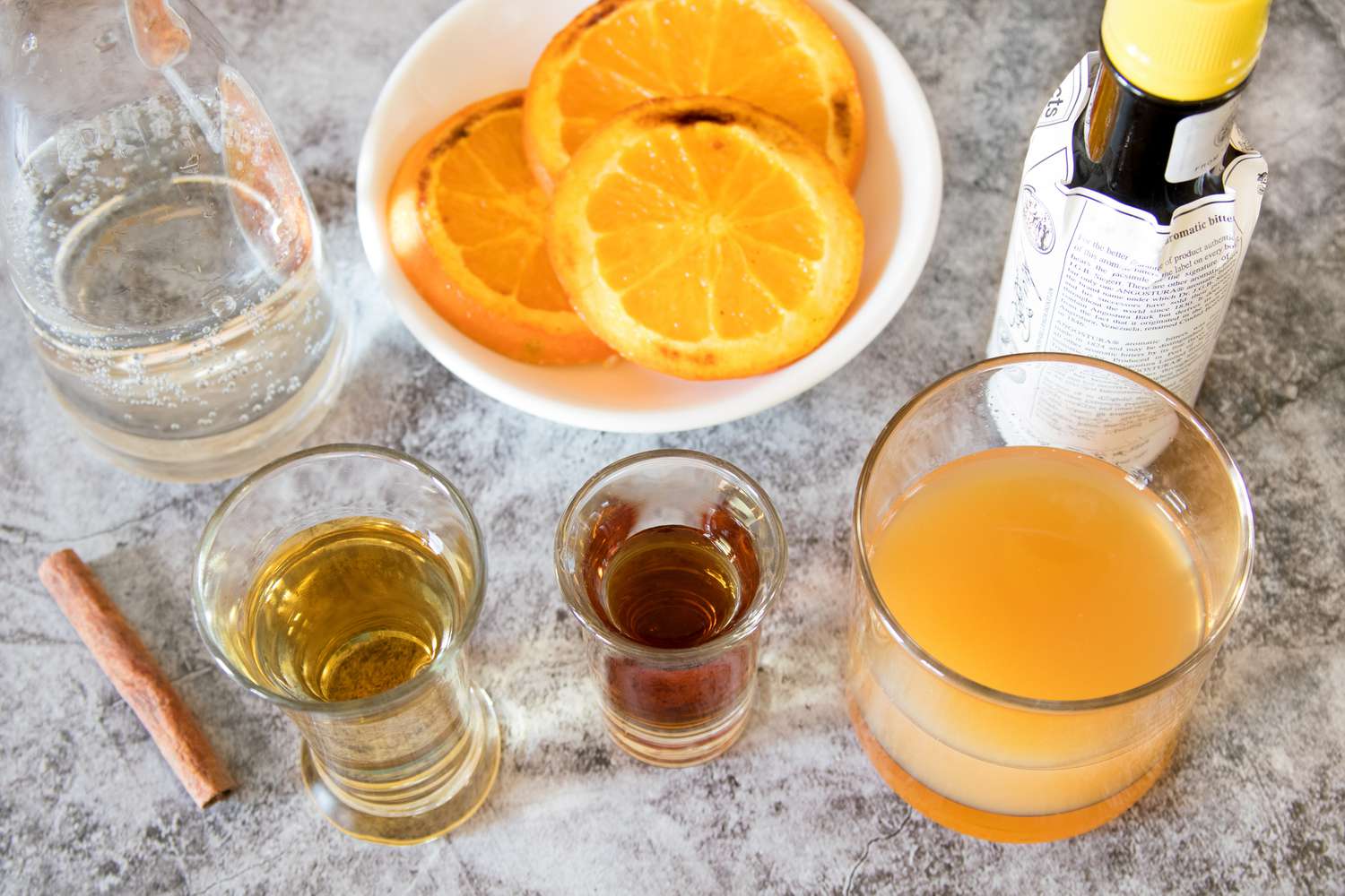 Ingredients for Spiked Apple Cider Cocktail