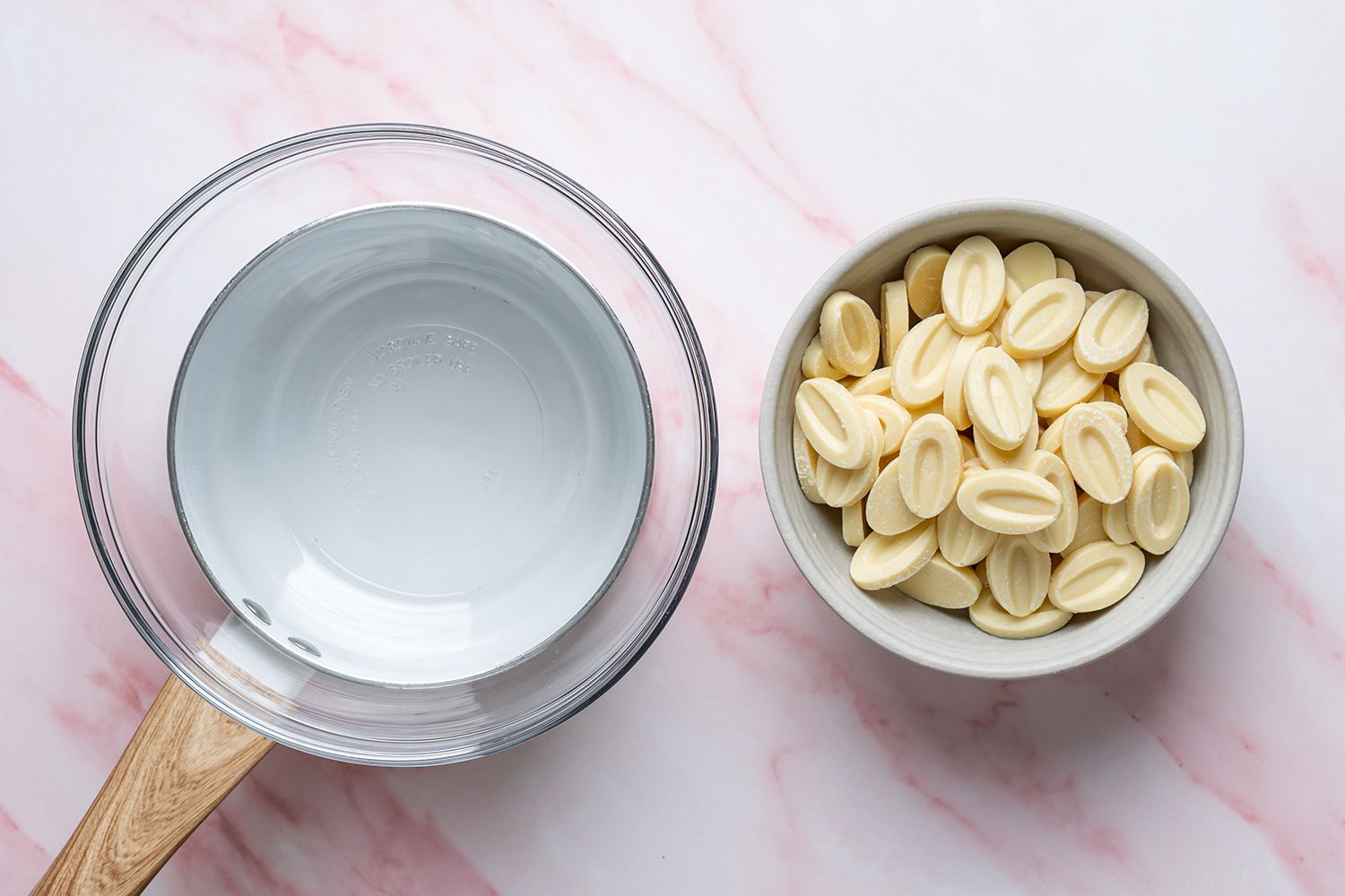 white chocolate and double boiler