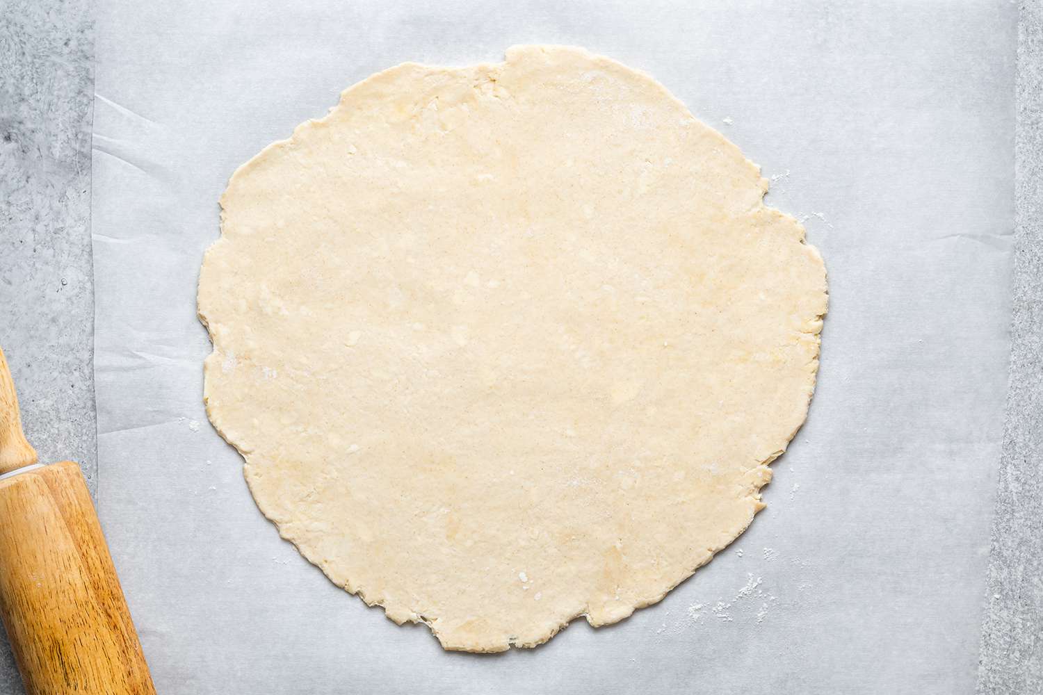 rolled out pastry dough