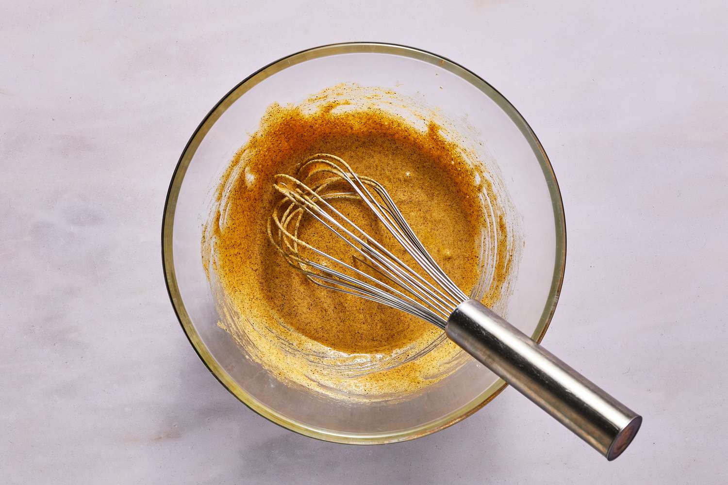 egg yolks whisked with other ingredients