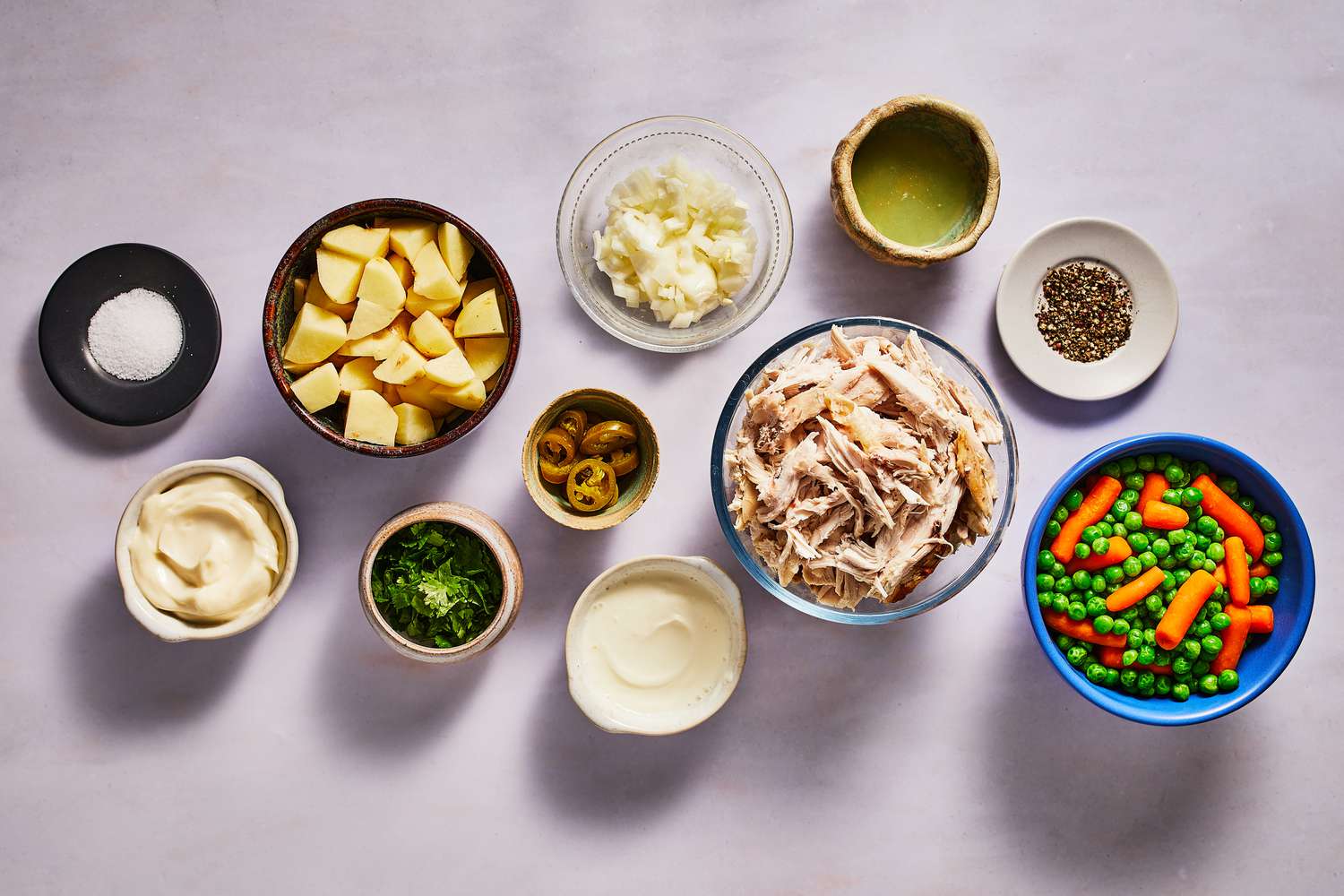 Ingredients to make Mexican chicken salad