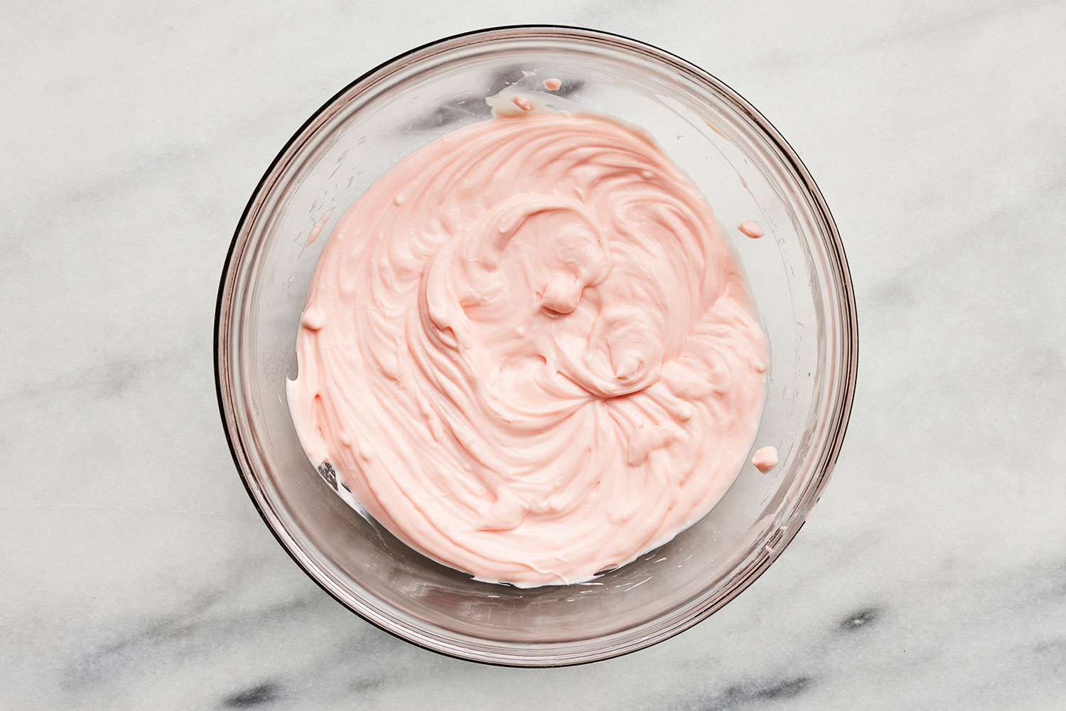blended cream cheese mixture for peppermint swirl