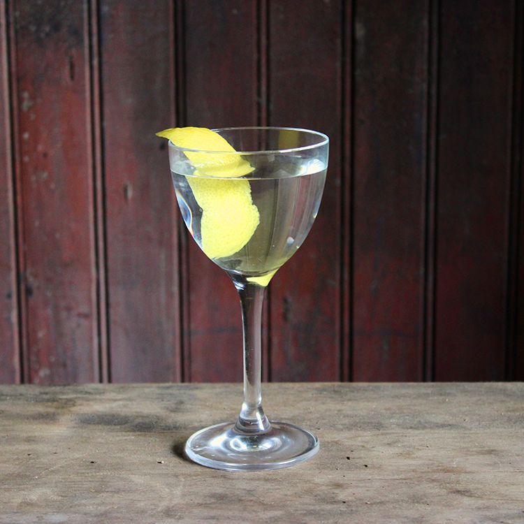 James Bond Vesper Martini garnished with lemon twist