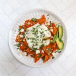 Chilaquiles Rojas With Fried Eggs