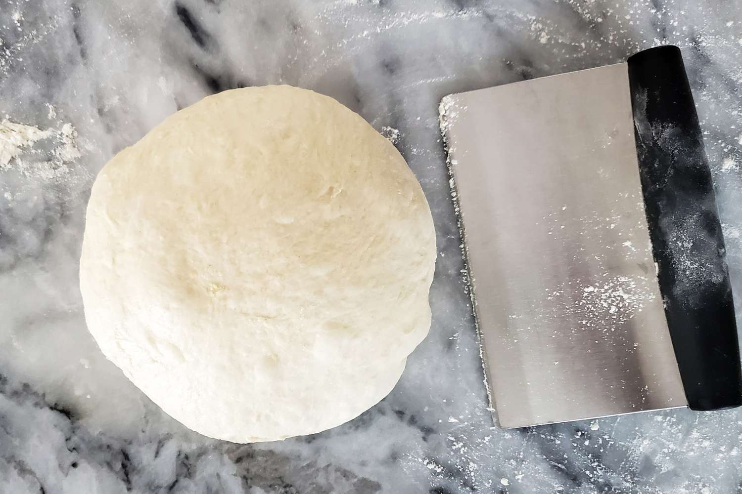 Shaping the bread dough for no-knead bread