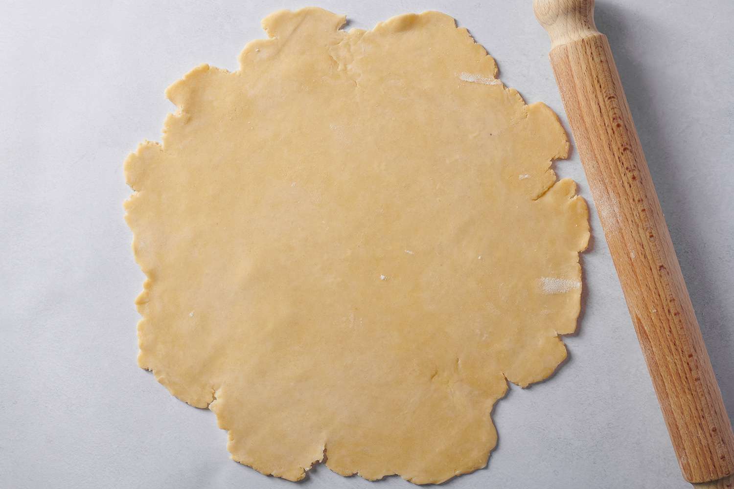 rolled out honey pie crust dough