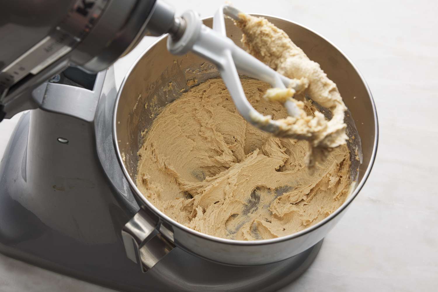 butter and sugar creamed in stand mixer