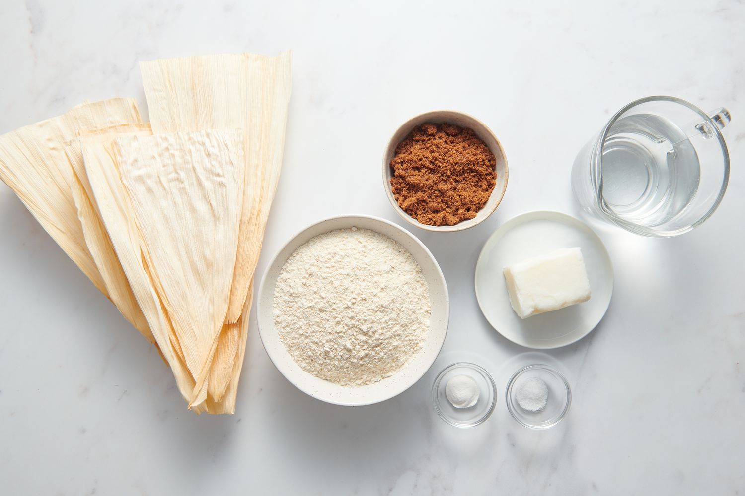 Ingredients to make tamale dough