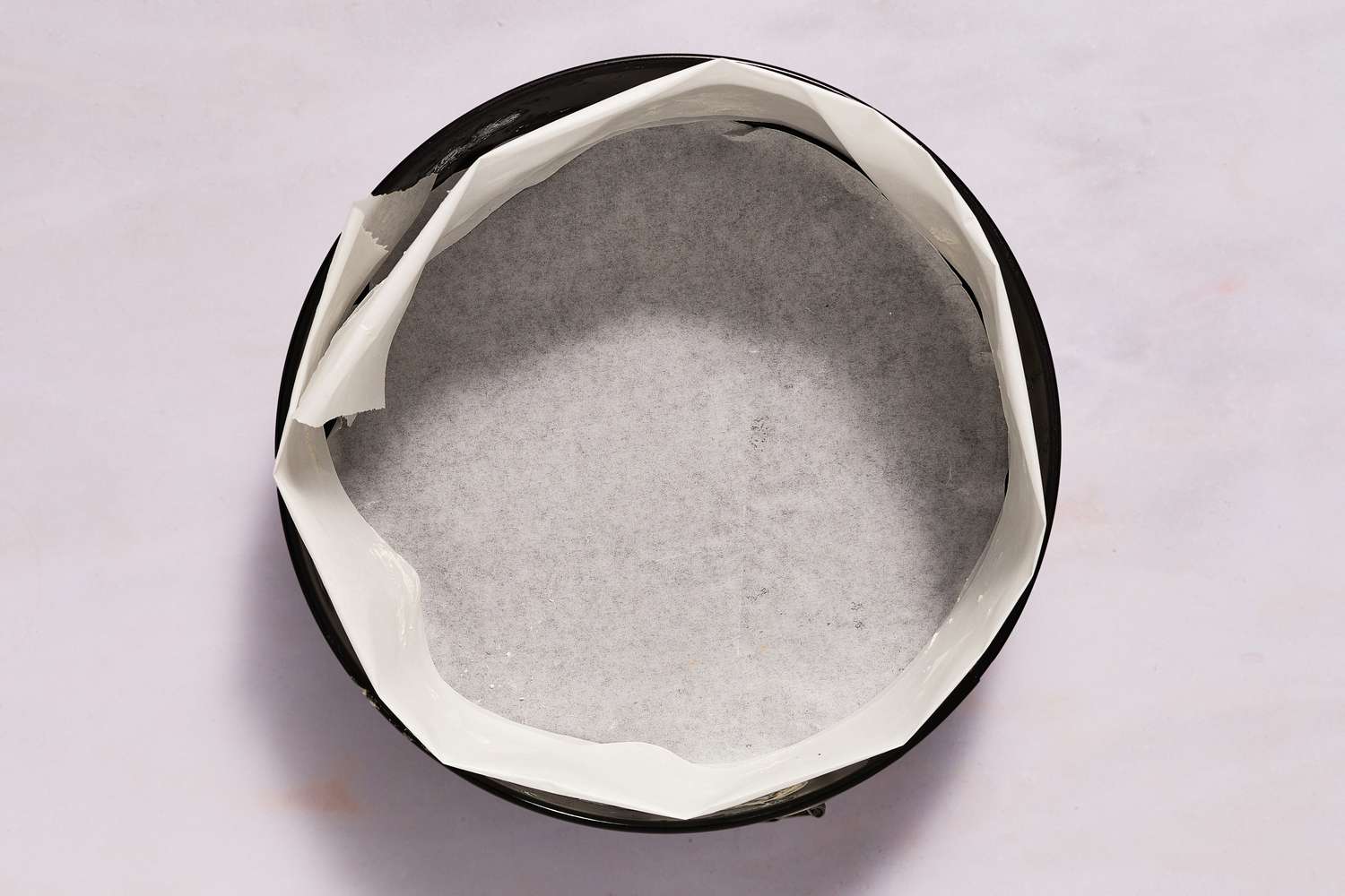 parchment paper ring inside of springform pan