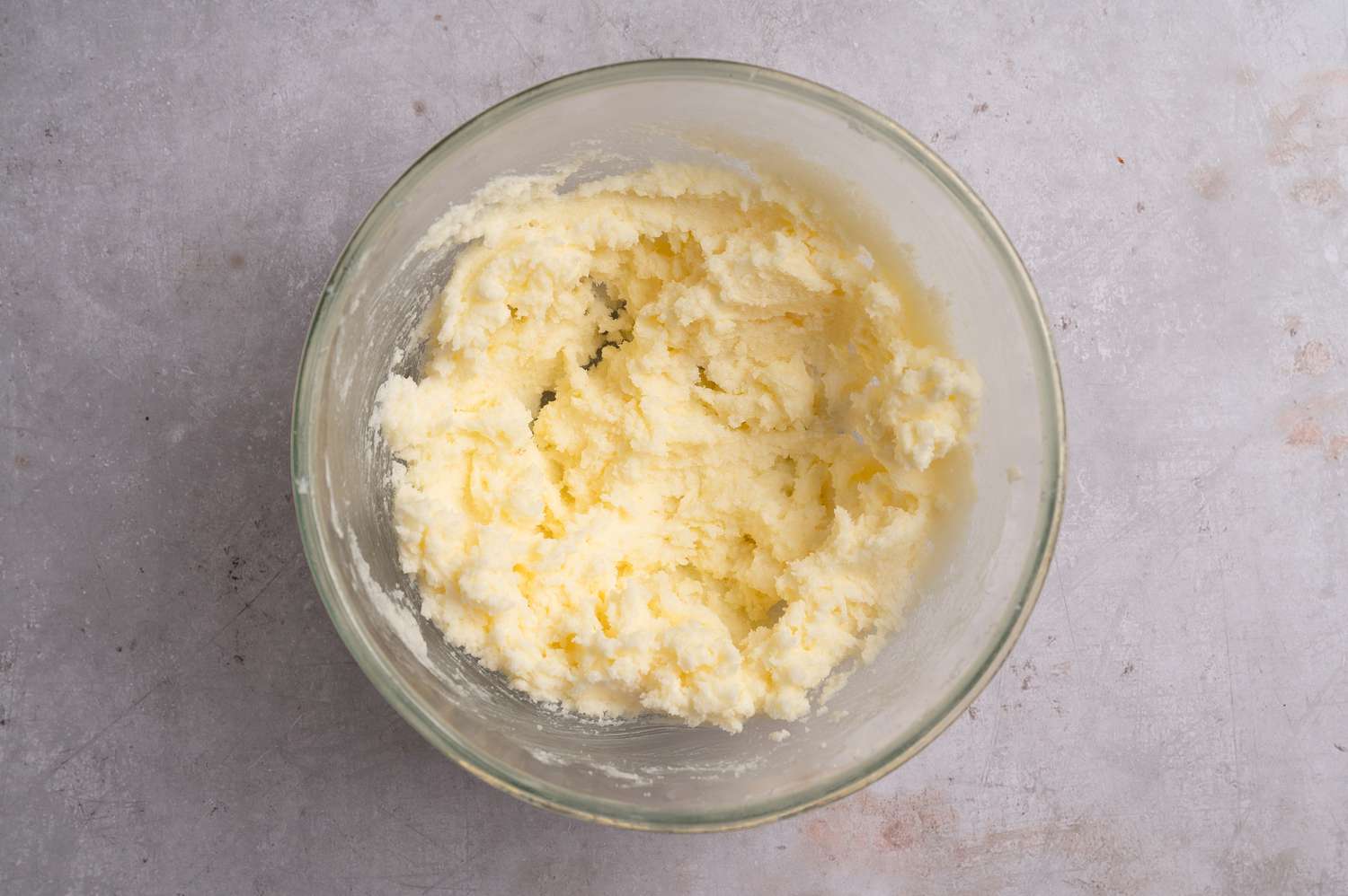 A bowl of mixed butter and sugar