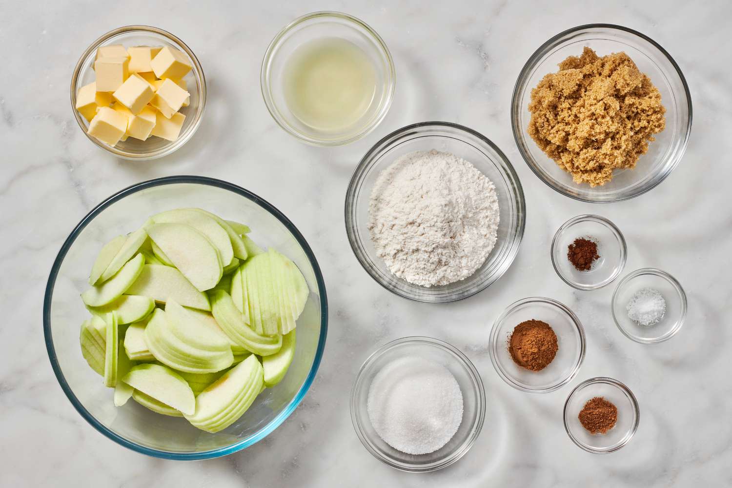 Ingredients to make apple brown betty