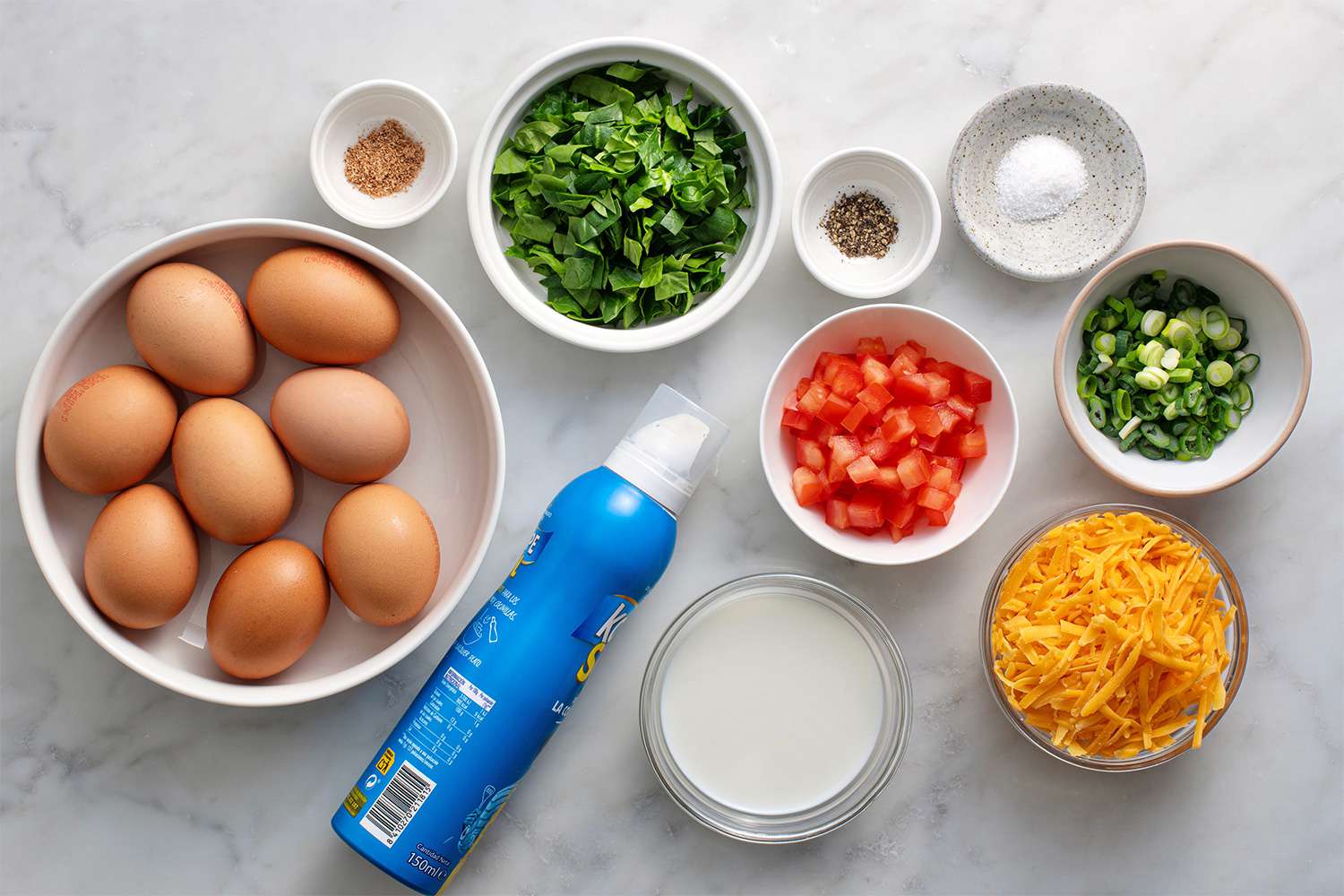 Ingredients gathered for easy oven egg bites