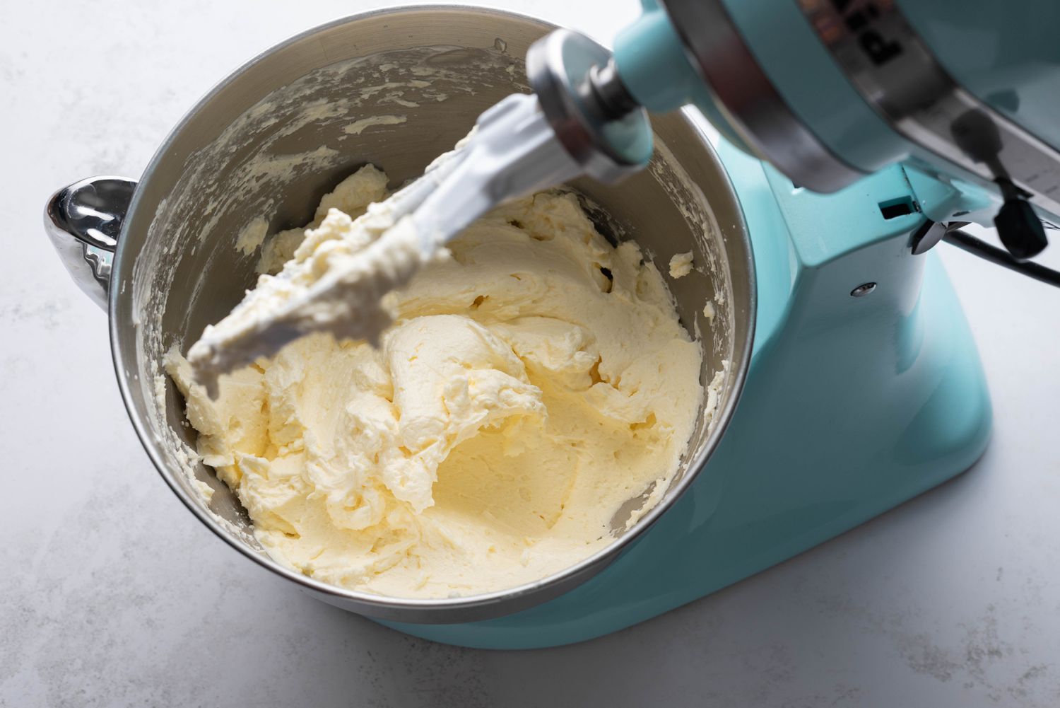 Italian buttercream in stand mixer