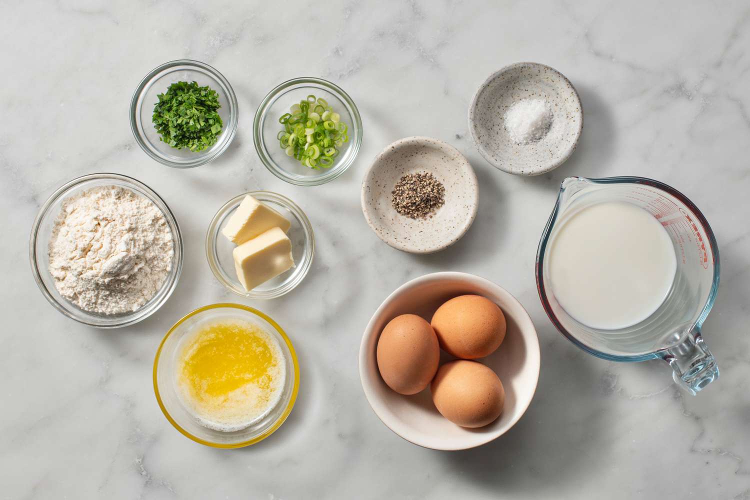 Ingredients to make a Dutch Baby