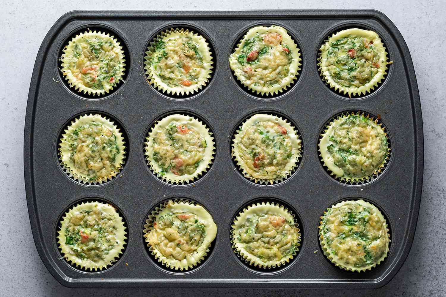 Baked egg white bites in a muffin pan