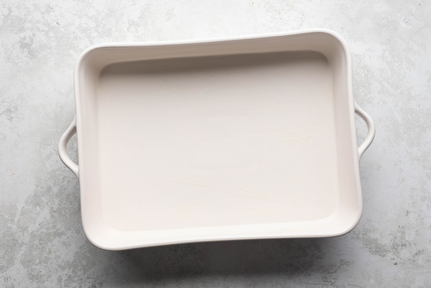 Buttered baking dish 