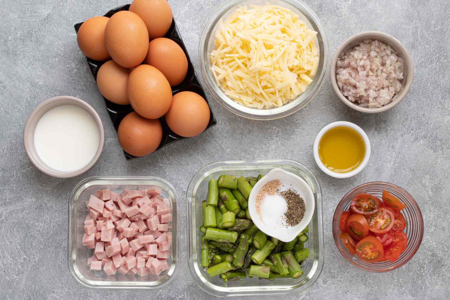 ingredients for a delicious and easy frittata