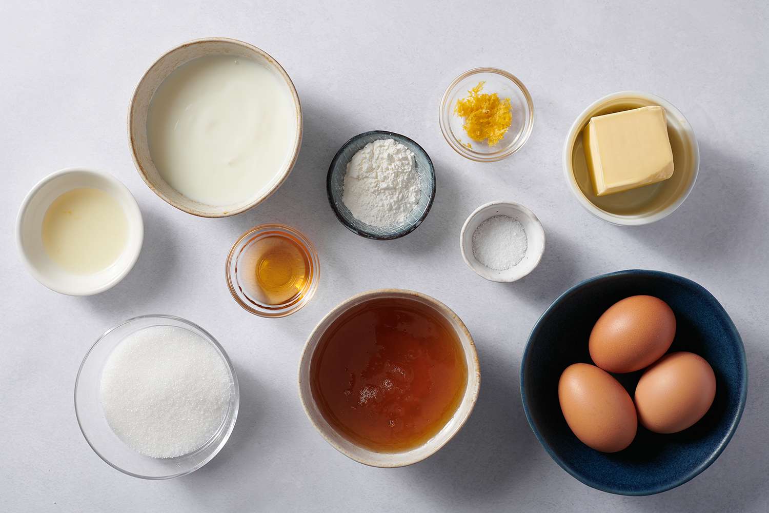 ingredients to make honey pie filling