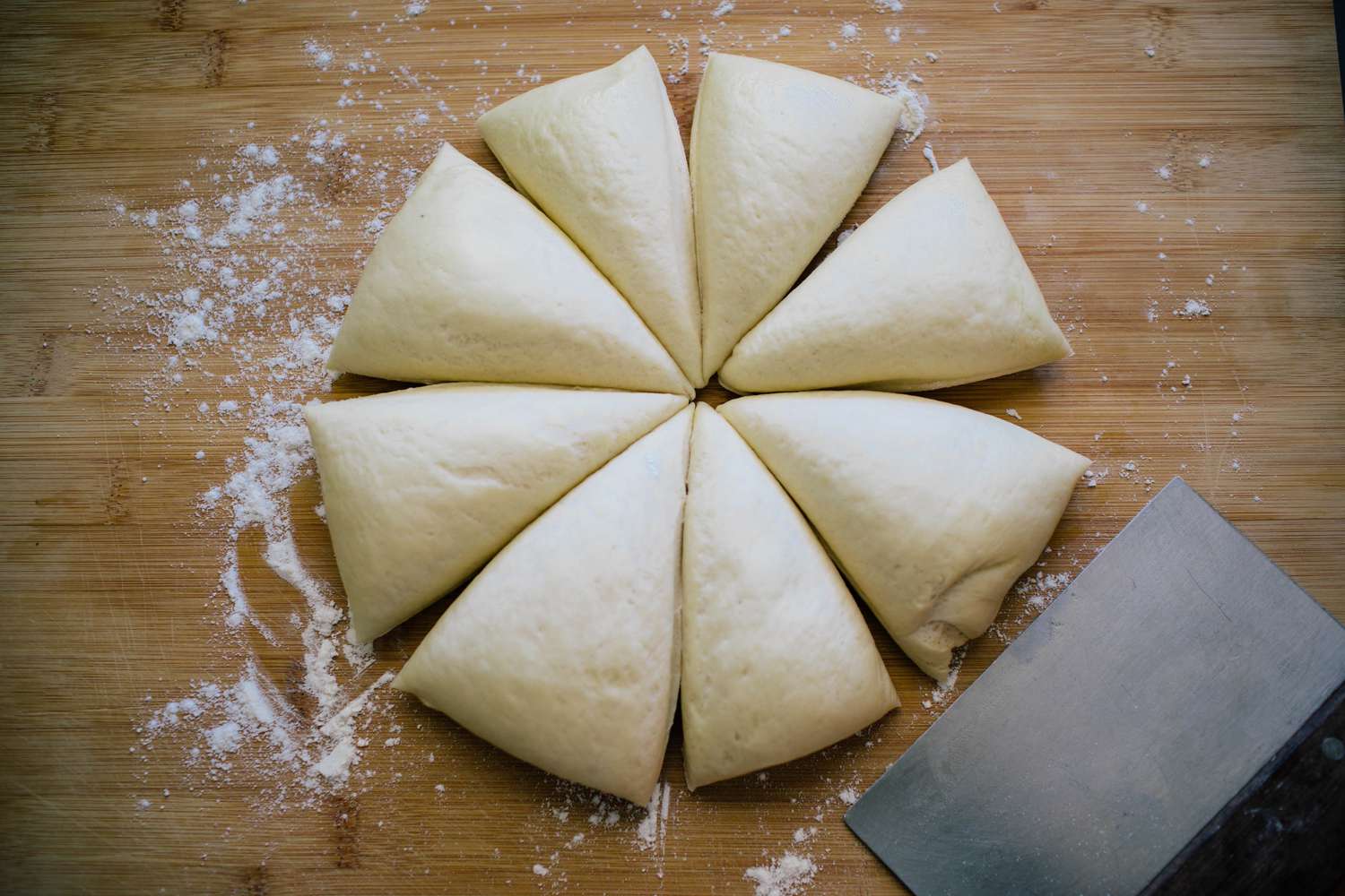 Divide dough into 8 pieces