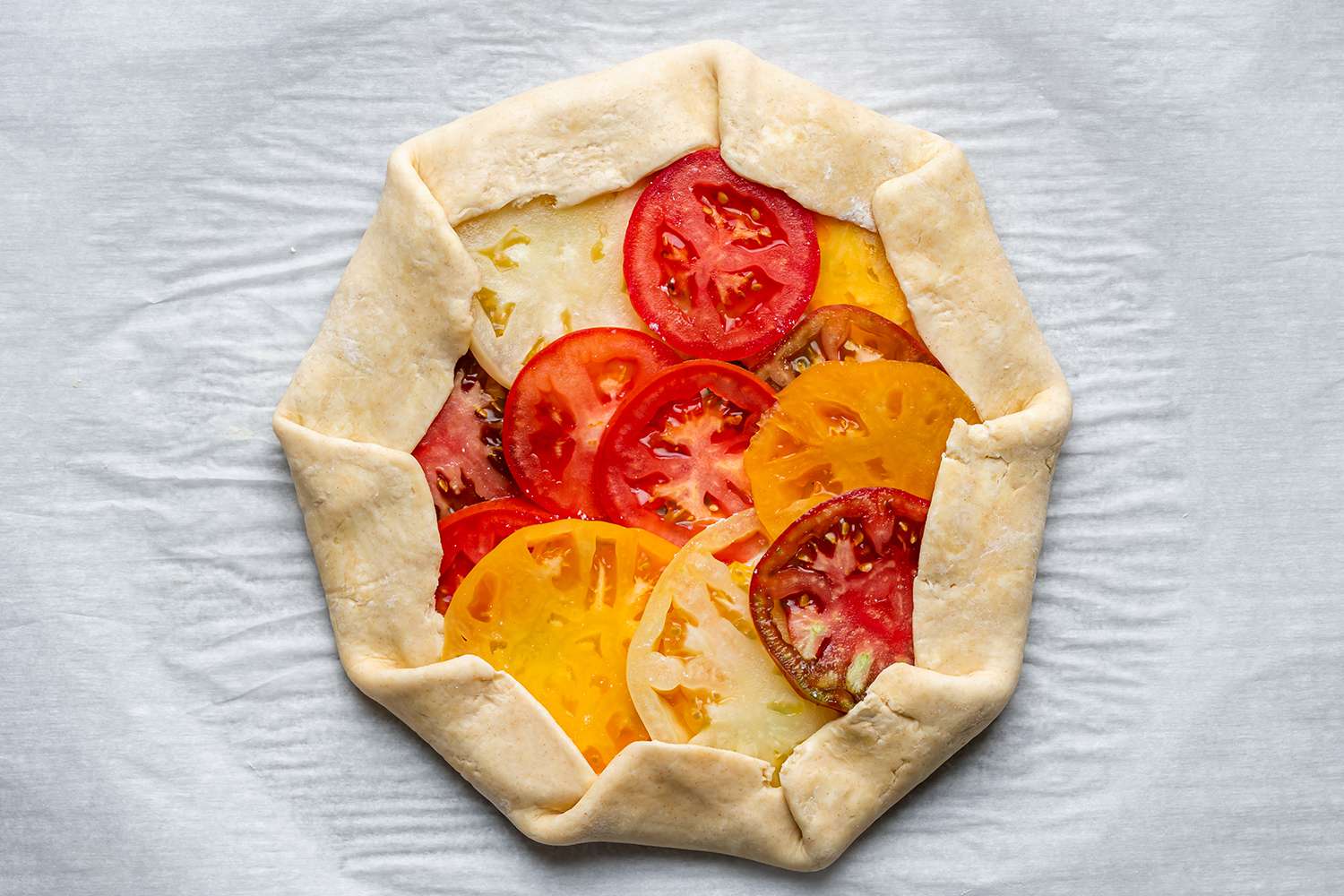 unbaked tomato galette