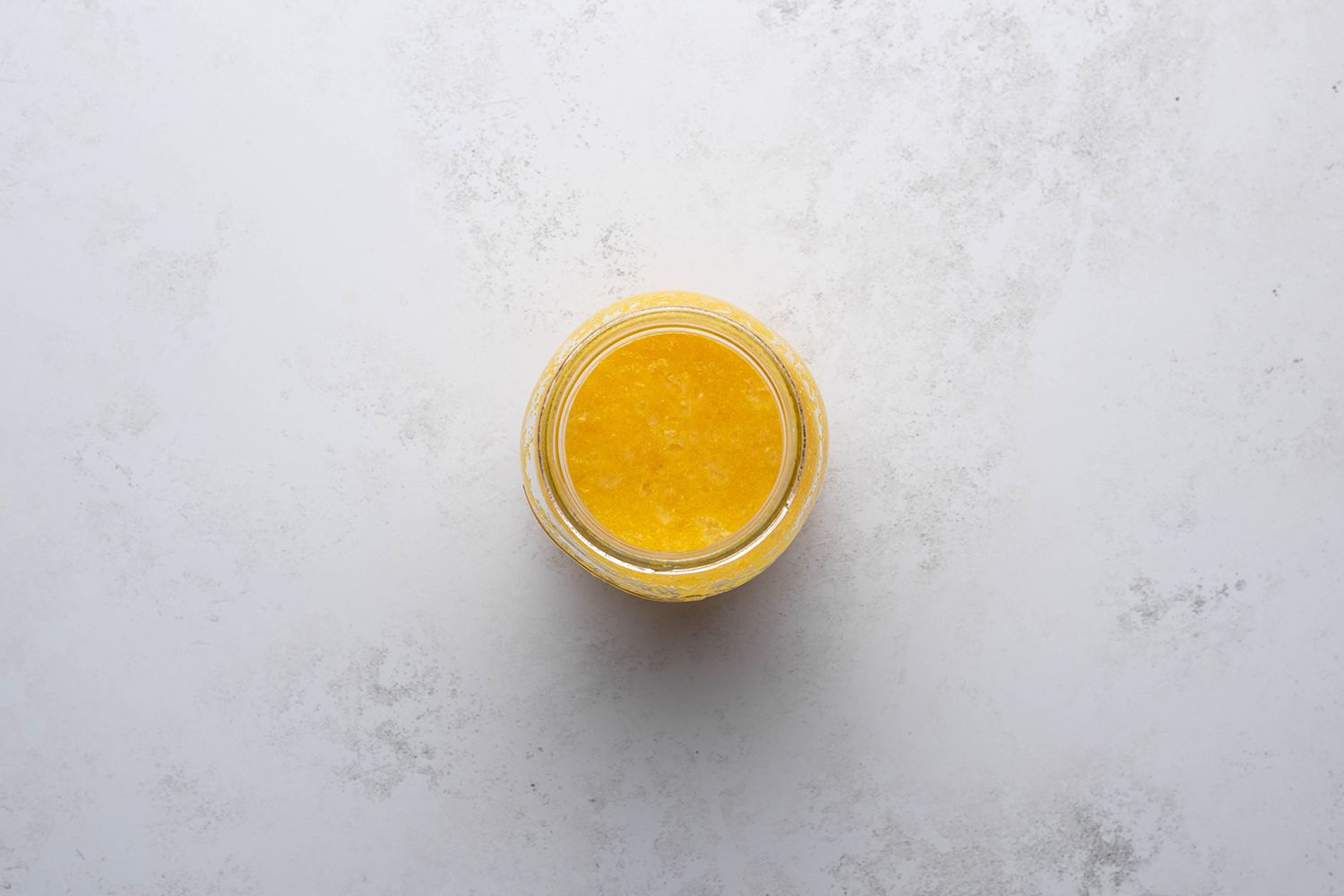 Lemon curd in a glass container 