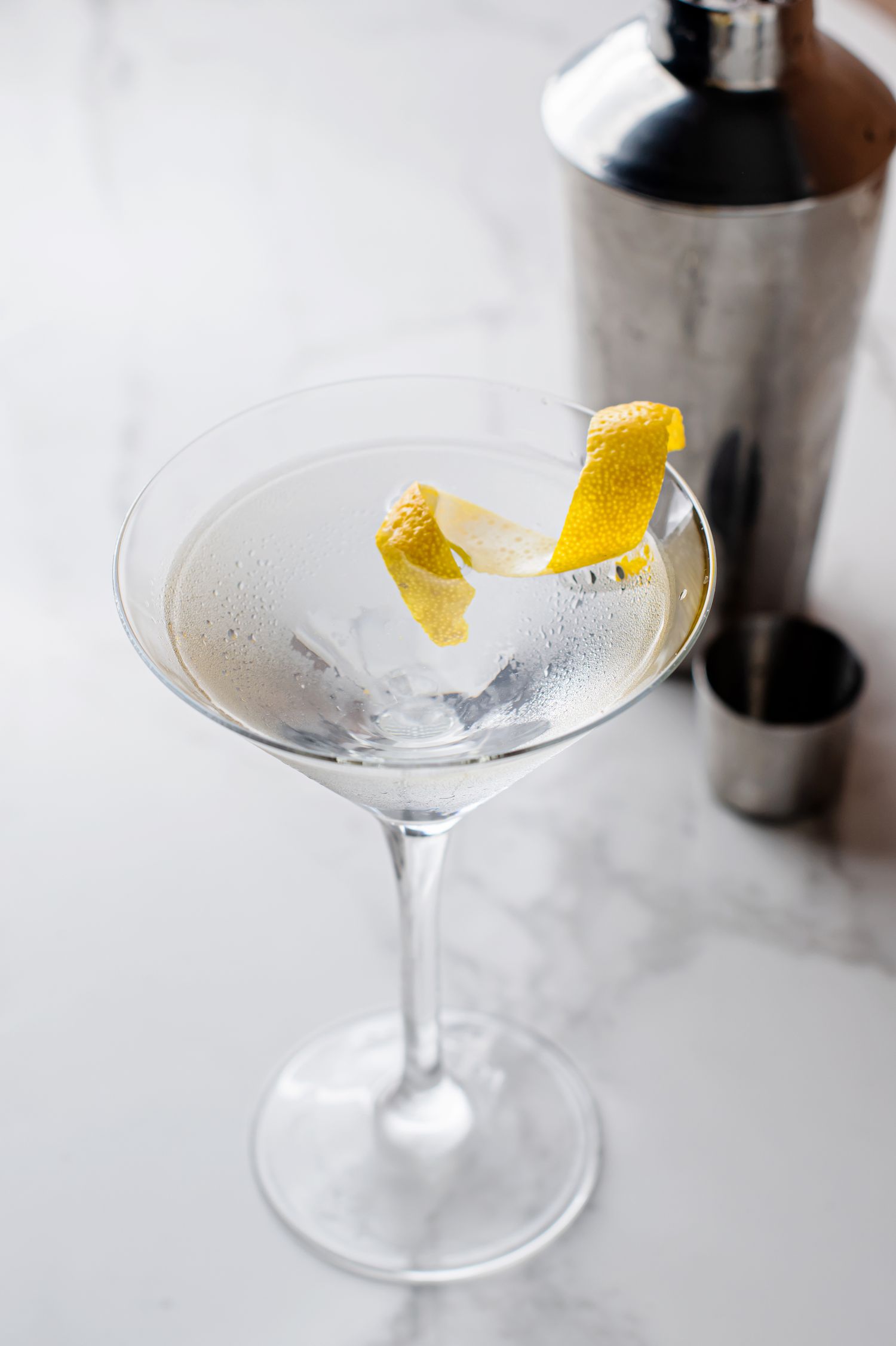 James Bond's Vesper martini with a lemon twist