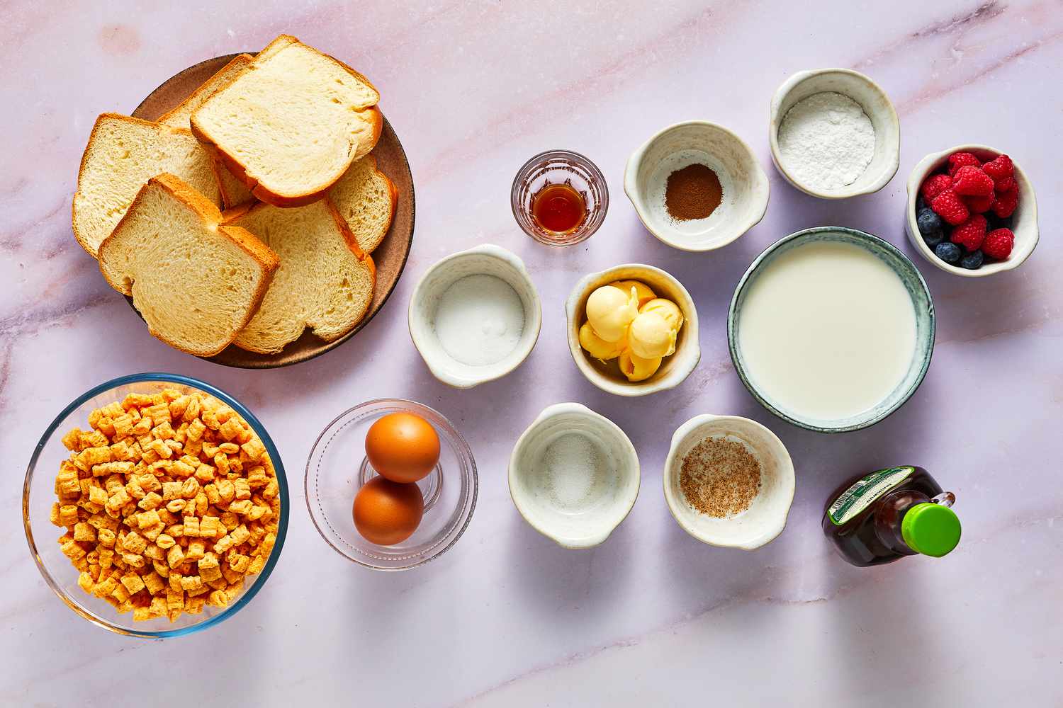 Ingredients to make Cap'n Crunch French toast