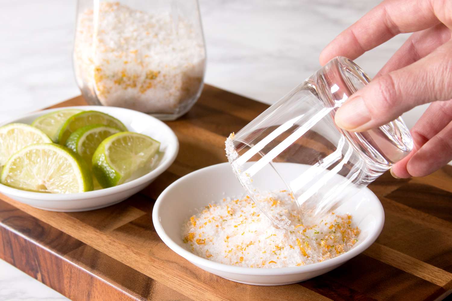 Rimming a Glass With Homemade Margarita Salt