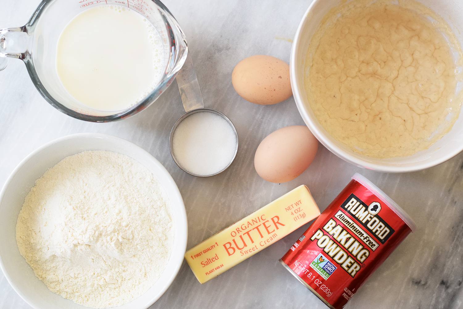 Ingredients for Sourdough Pancakes