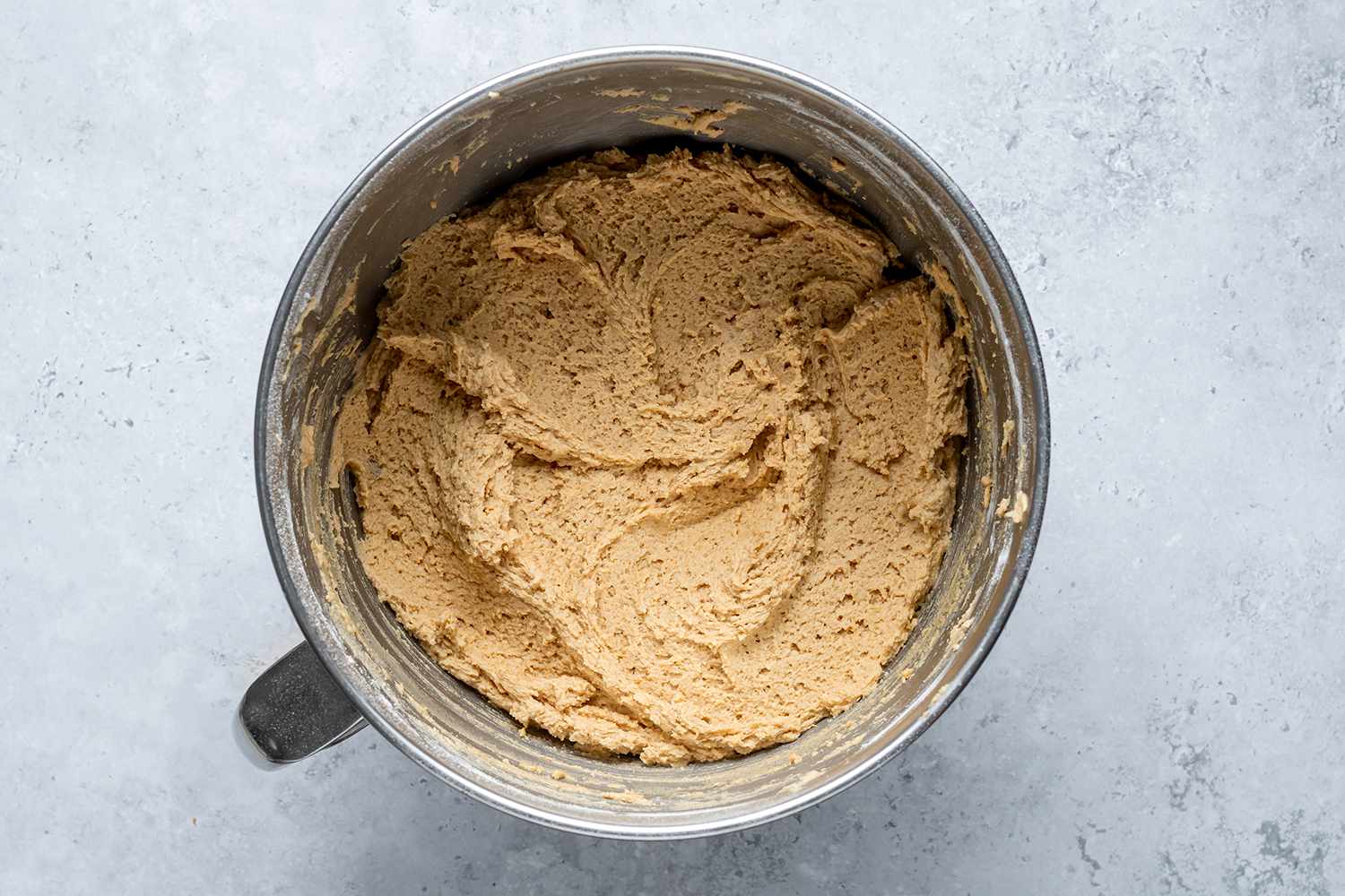 Cookie dough mixture in a bowl 