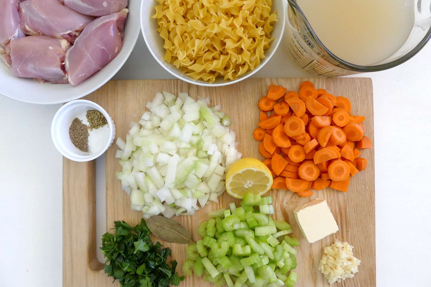Ingredients for Instant Pot Chicken Noodle Soup