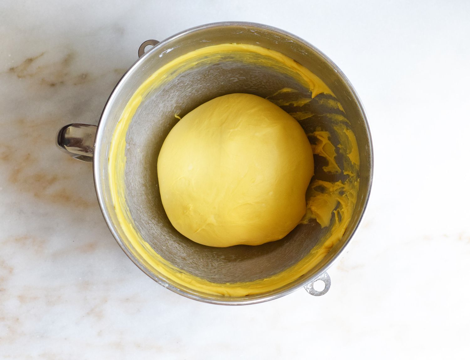 sourdough challah kneaded dough in a bowl