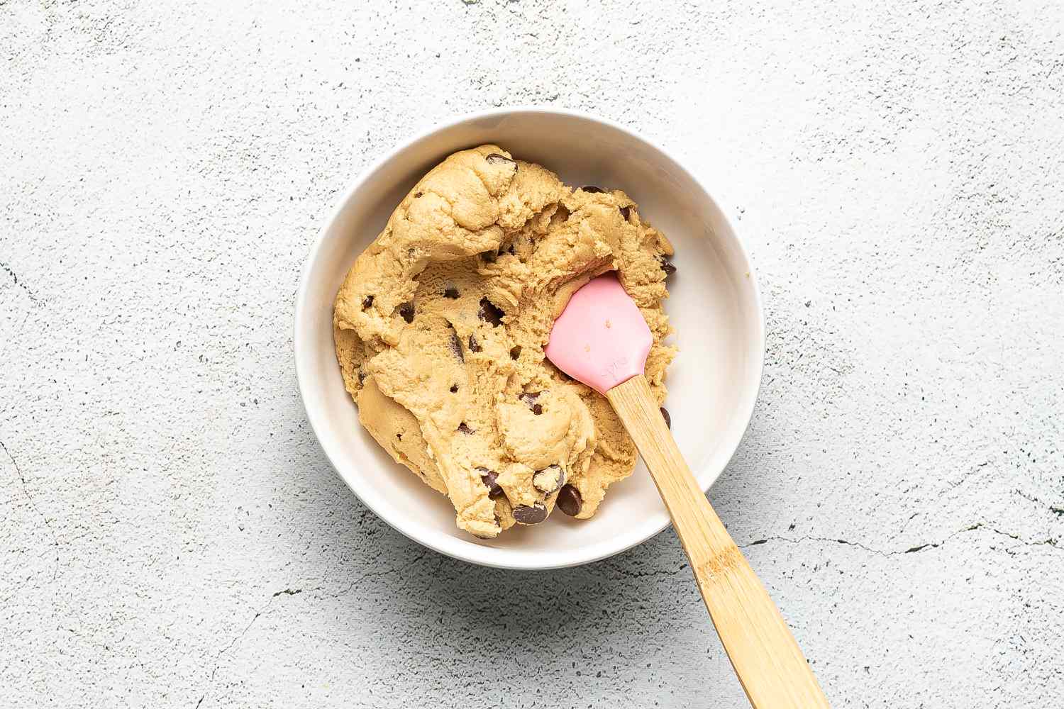 Edible Peanut Butter Cookie Dough in a bowl 