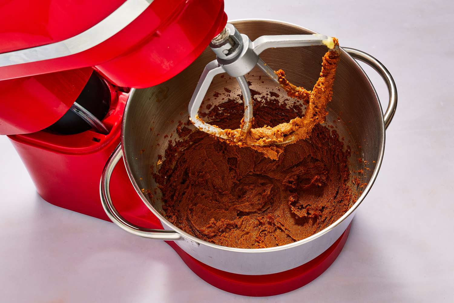 butter and brown sugar creamed in stand mixer