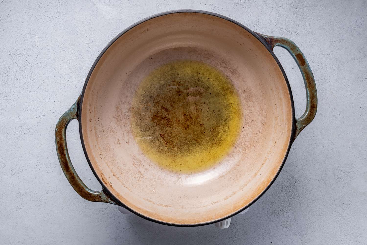 A large pot with oil