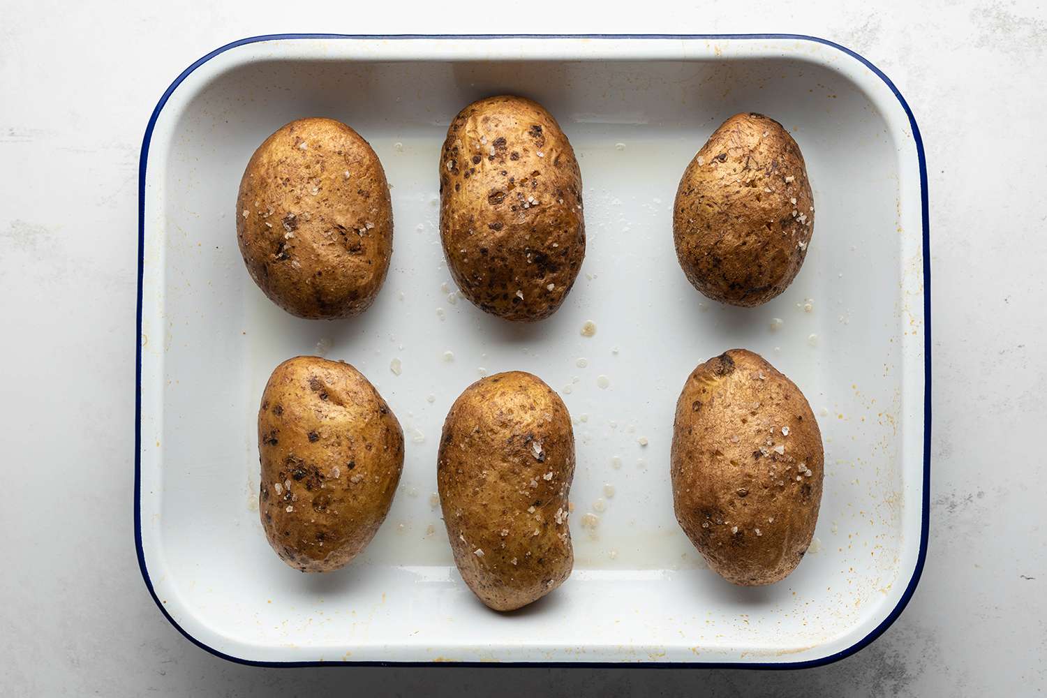 Potatoes in a baking dish 