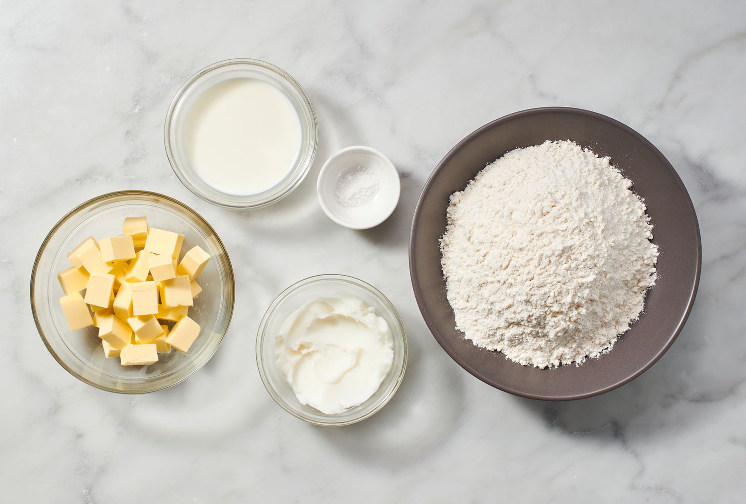 Ingredients to make crust for a Coronation Quiche