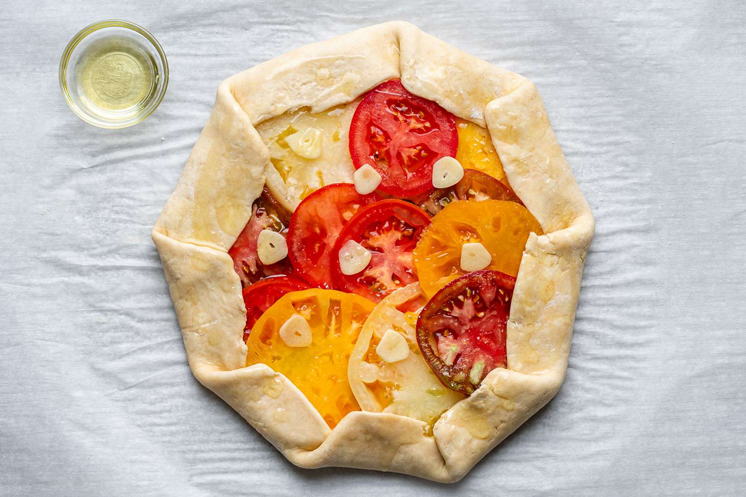 unbaked tomato galette