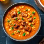 Harira (Moroccan Tomato, Lentil, and Chickpea Soup)