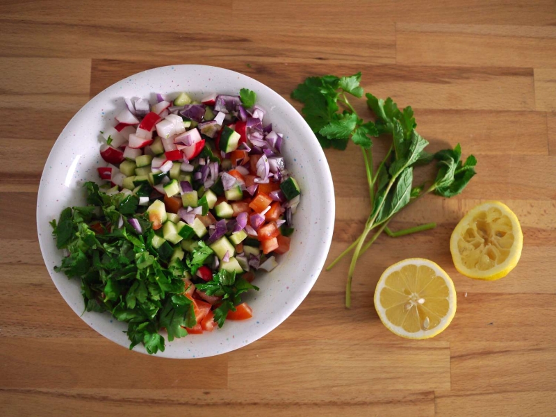 Chopped Salad With Ham and Balsamic Vinaigrette