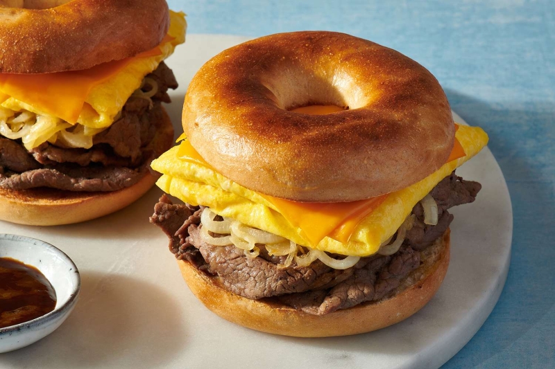 Steak, Egg, and Cheese Bagel