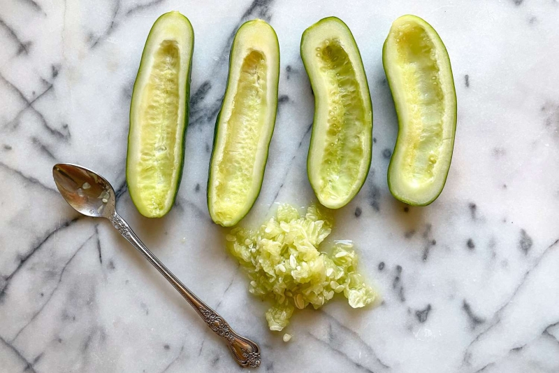 5-Ingredient Spicy Tuna Cucumbers